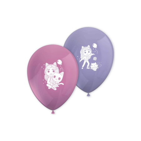 ballons latex gabby chat et la maison magique x8