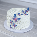 papillons azyme bleus pour décoration gâteau printanier