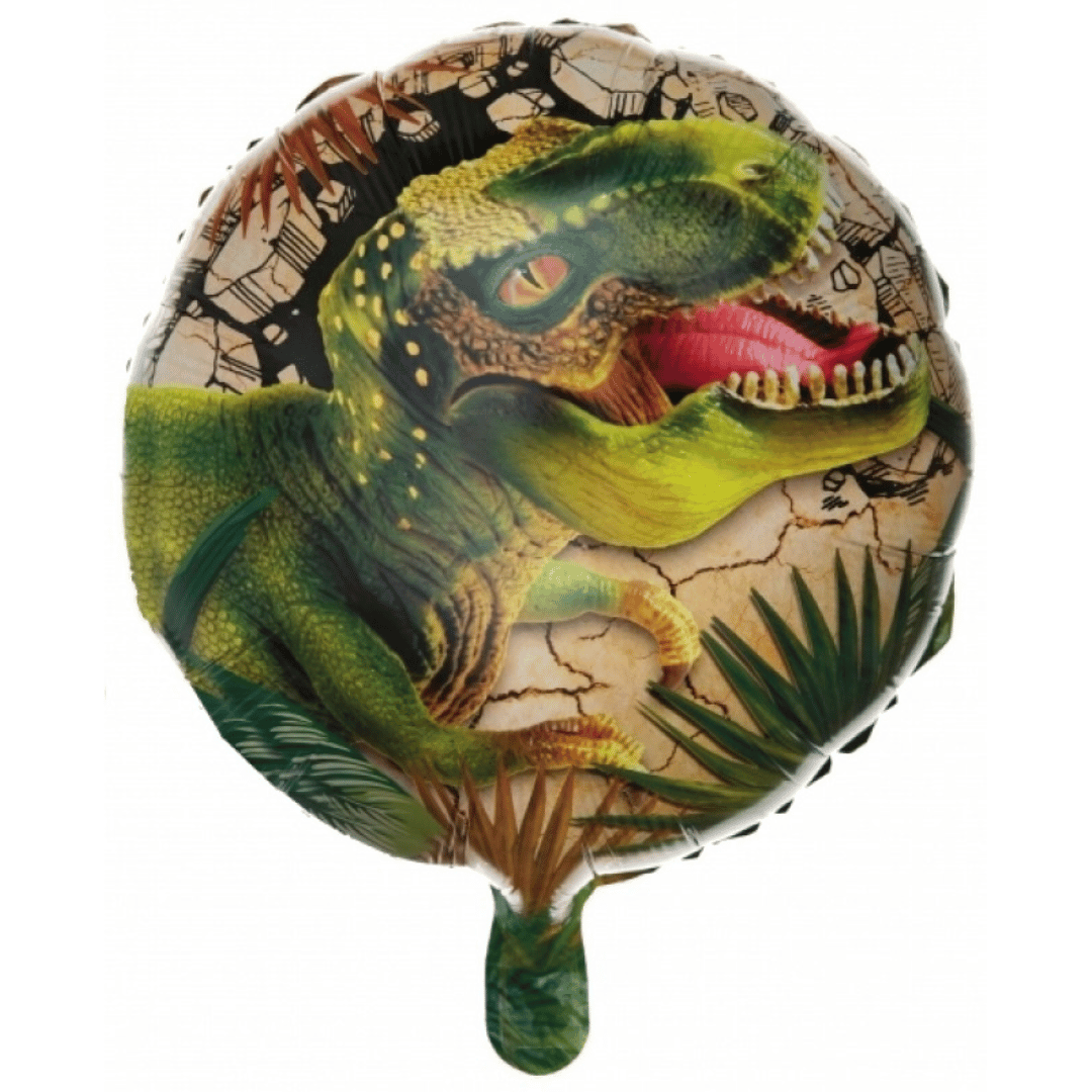 ballon aluminium anniversaire dinosaure 45 cm gonflable air ou helium