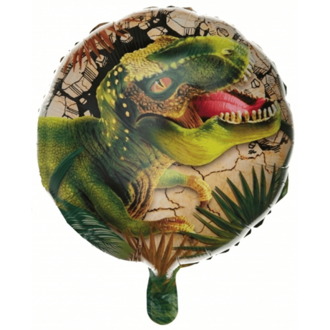 ballon aluminium anniversaire dinosaure 45 cm gonflable air ou helium