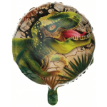 ballon aluminium anniversaire dinosaure 45 cm gonflable air ou helium