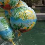 ballon retraite en aluminium avec paille