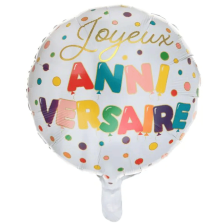 ballon joyeux anniversaire aluminium