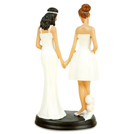 figurine gateau mariées vue de dos