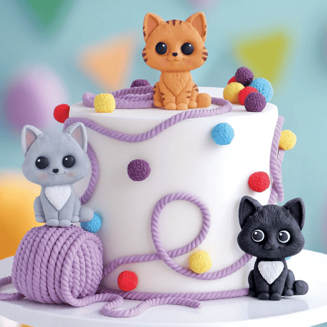 decorations pate a sucre chat