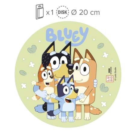 disque comestible bluey 20 cm