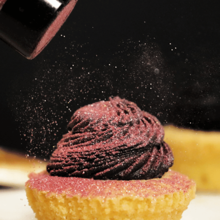 poudre brillante comestible rose PME - décoration cupcake