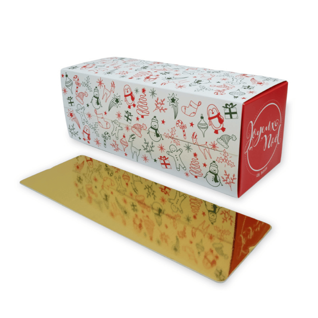 boite a buche en carton rigide avec semelle or