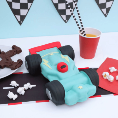 idée déco moule silicone voiture formule 1 bleue