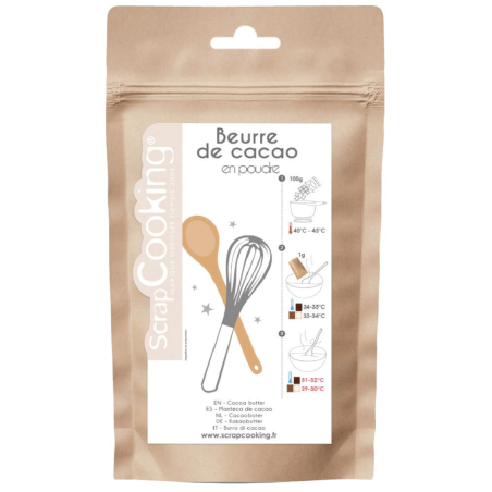 beurre de cacao en poudre scrapcooking 80g