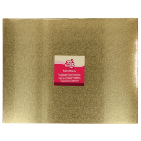 cake board rectangulaire 40 cm doré funcakes