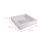 Boîte à gâteau blanche avec fenêtre pour pro -lot de 5