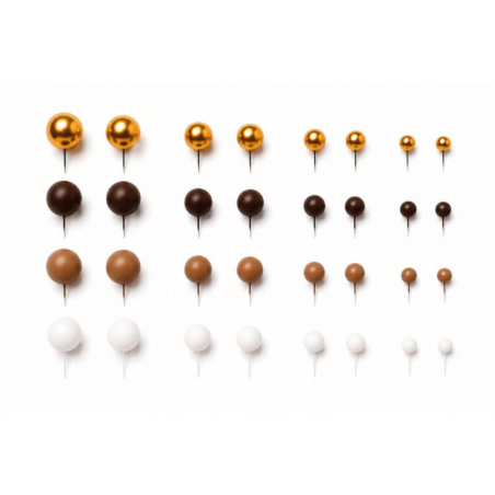 32 boules décoratives pour gâteau au chocolat tendance