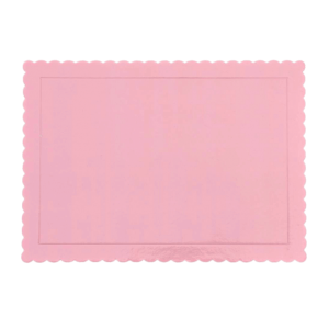 plateau rectangulaire rose bébé azucren