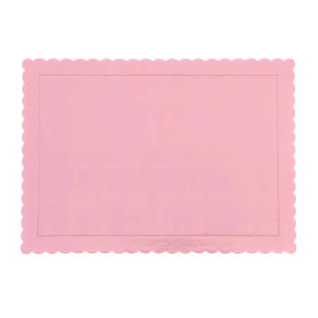 plateau rectangulaire rose bébé azucren