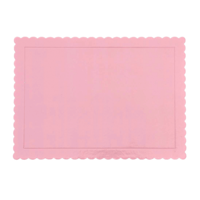 plateau rectangulaire rose bébé azucren