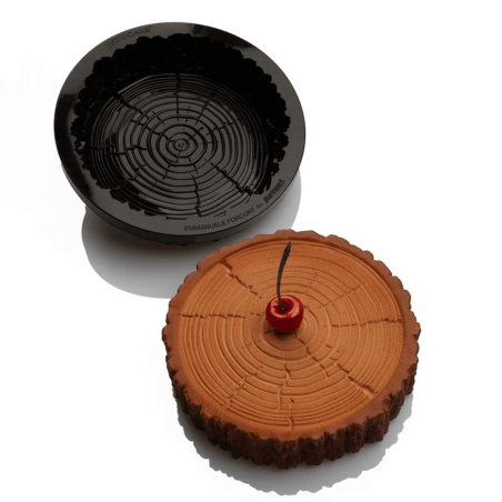 moule silicone foresta pour gateau rondin de bois pavoni