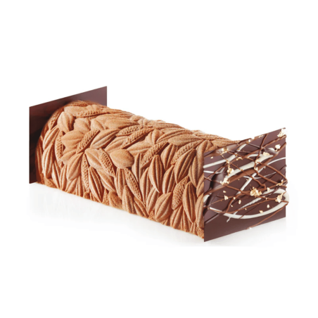 buche de noel avec texture cabosse