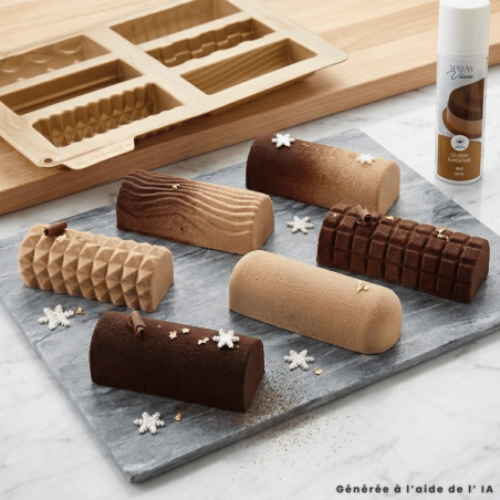 idée decoration mini buchettes spray velours marron
