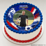 Photo comestible équipe de foot Lyon ronde 20 cm