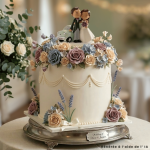 Figurine gâteau mariage voiture just married pour vintage wedding cake
