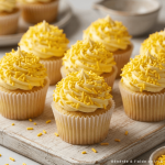 cupcakes décorés avec vermicelles en sucre jaunes jimmies de wilton