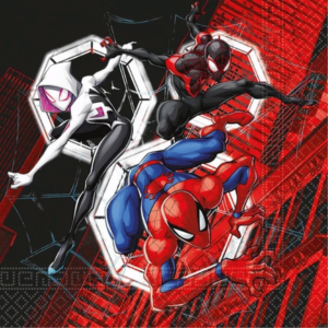 20 serviettes en papier spiderman multiverse