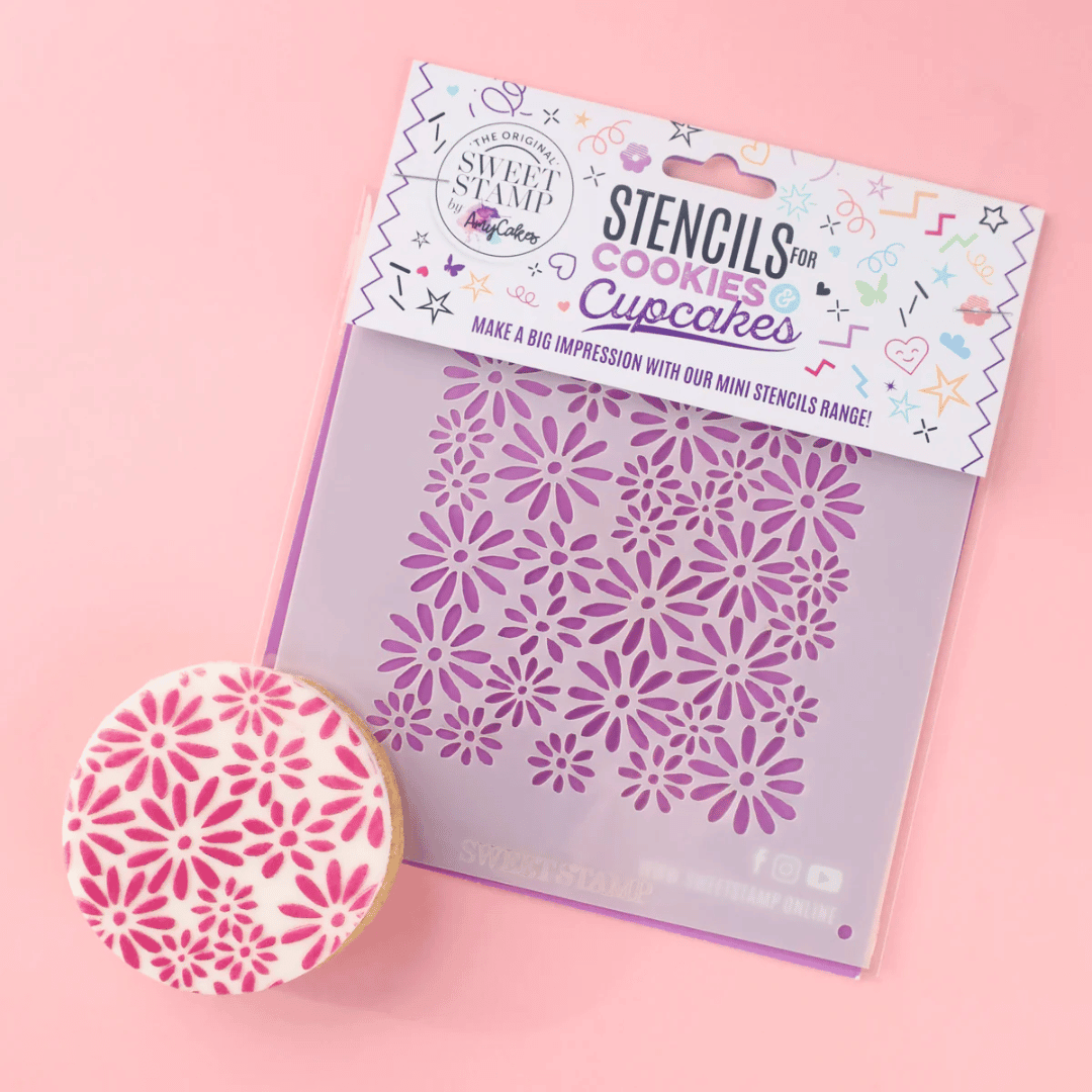 Pochoir pour mini biscuits fleurs et dessert printemps