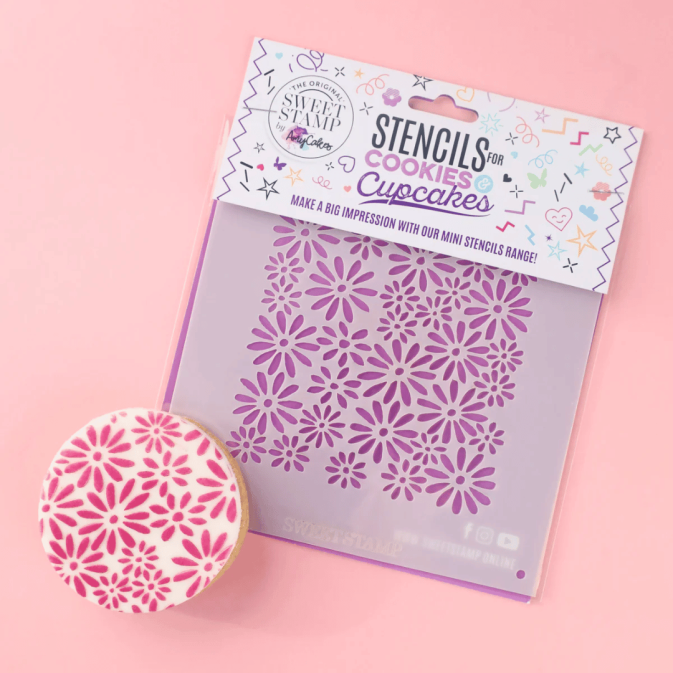 Pochoir pour mini biscuits fleurs et dessert printemps