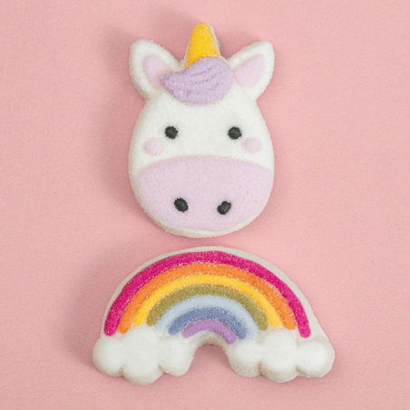 Marshmallows Licorne et arc en ciel PME - 12 pièces