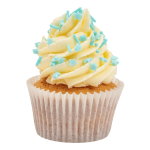 déco cupcakes sprinkle mix bleu bébé PME