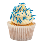 décoration cupcakes avec mix sprinkles bleus