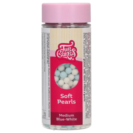perles en sucre bleues et blanches pour baby shower funcakes - 60g