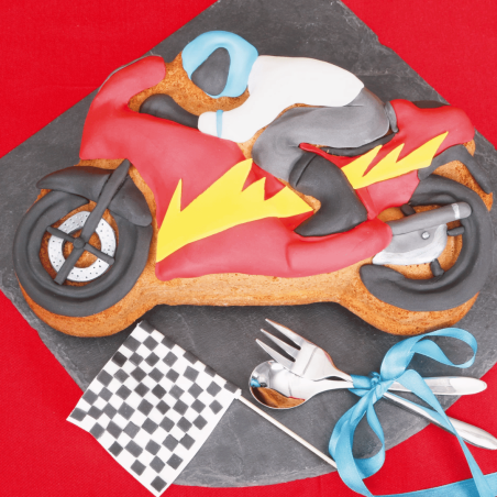 gateau moto décoré