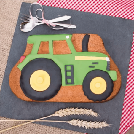 gâteau tracteur avec moule à gâteau 3D anti-adhésif