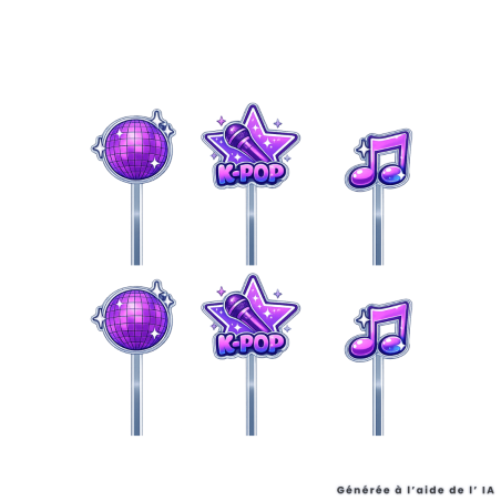 topper pour cupcakes kpop