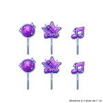 topper pour cupcakes kpop