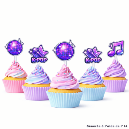 cupcake toppers a theme k pop