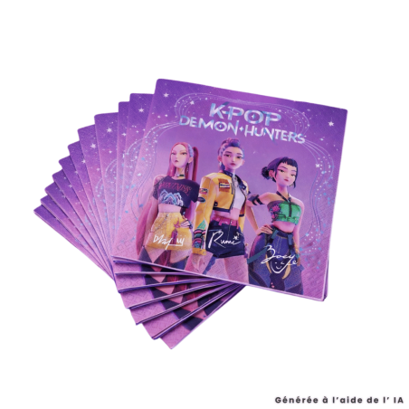 serviettes anniversaire kpop demon hunter