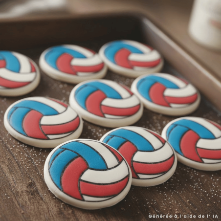 biscuits décorés emporte pièce ballon de volley