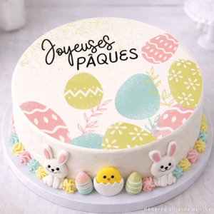 disque en sucre gateau de paques