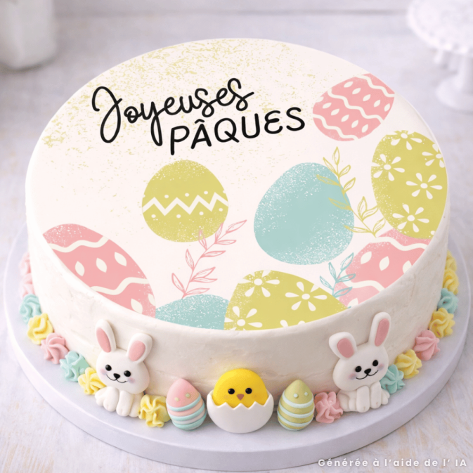 disque en sucre gateau de paques