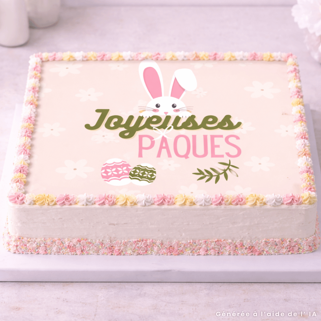 feuille de sucre pour gateau joyeuses paques