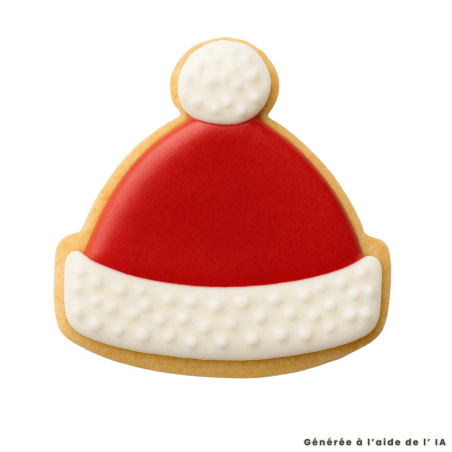 emporte piece bonnet sablé de noel décoré