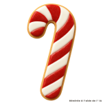 emporte piece biscuit candy cane décoré