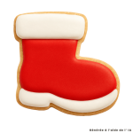 biscuit décoré emporte pièce botte de noel