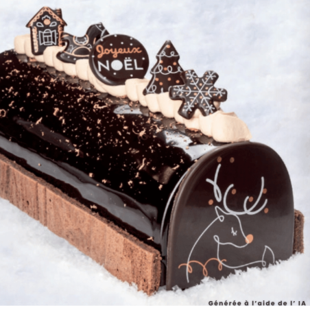 decoration embout de buche chocolat renne de noel
