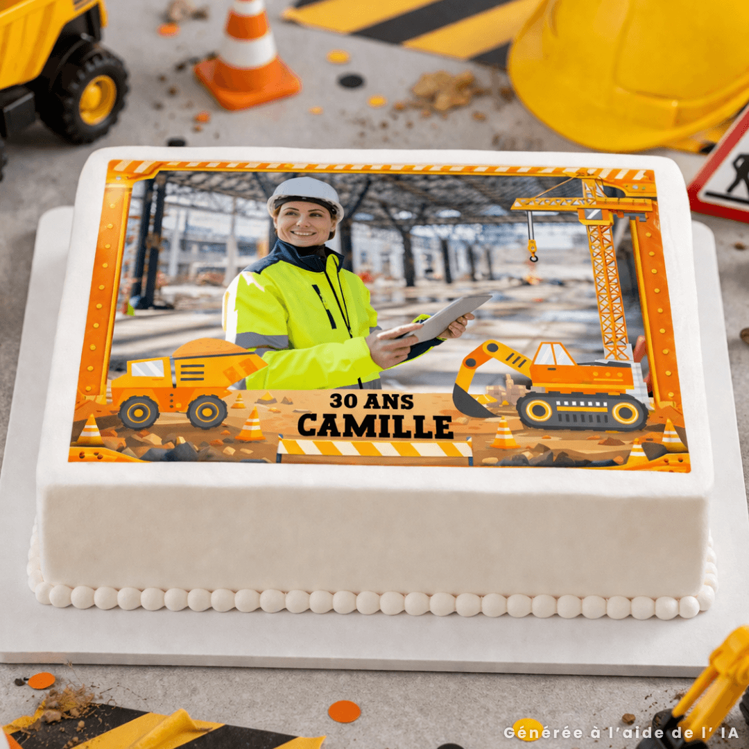 Gateau-theme-chnatier-avec-impression-personnalisée