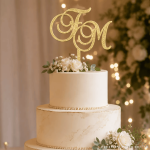 topper mariage initiales prénoms à personnaliser