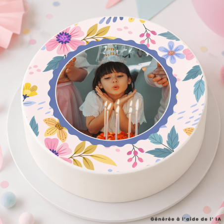 Gateau- anniversaire-fleurie-personnalisable